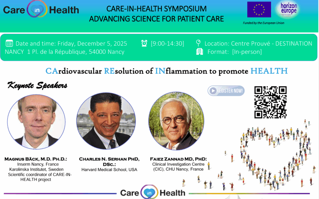 CARE-IN-HEALTH Symposium “ADVANCING SCIENCE FOR PATIENT CARE” December 5, 2025 in Nancy, France